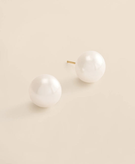 14k Gold Pearl Stud Earrings | Brooks Brothers Premium