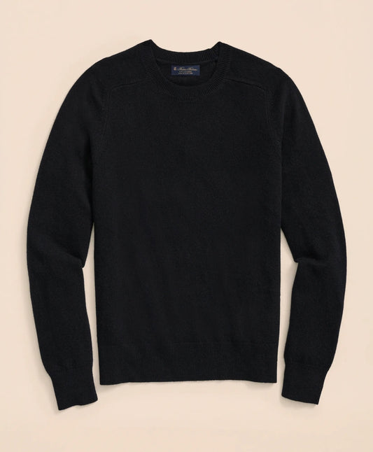 3-Ply Cashmere Crewneck Saddle Shoulder Sweater | Brooks Brothers New