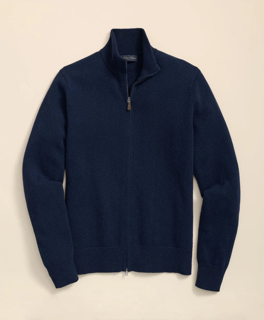 3-Ply Cashmere Full-Zip Cardigan | Brooks Brothers Featured