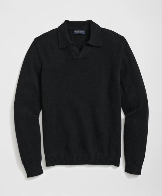 3-Ply Cashmere Jonny Collar Polo Sweater | Brooks Brothers Premium