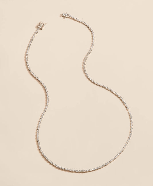 5 CT. Lab-Grown Diamond 14k White Gold Tennis Necklace | Brooks Brothers Smart Buy