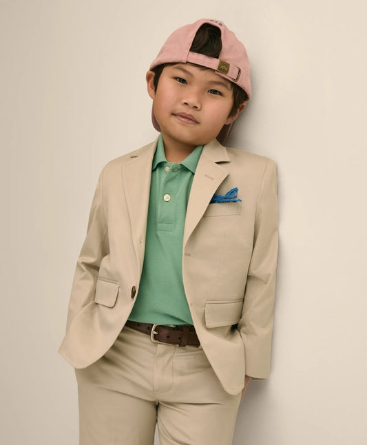 Boys Junior Stretch Cotton Suit Jacket | Brooks Brothers New
