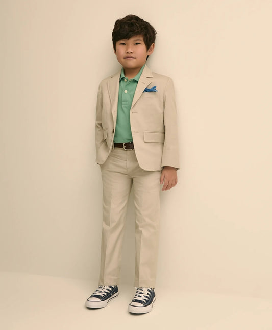 Boys Junior Stretch Cotton Suit Pants | Brooks Brothers Top Pick