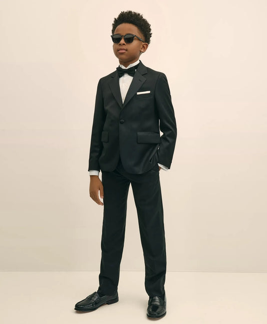 Boys Junior Stretch Wool Tuxedo Pants | Brooks Brothers New