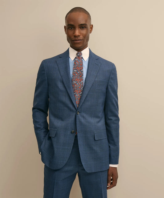 Brooks Brothers Explorer Collection Slim Fit Wool Overcheck Suit Jacket | Brooks Brothers Top Pick