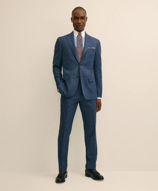 Brooks Brothers Explorer Collection Slim Fit Wool Overcheck Suit Pants | Brooks Brothers Smart Buy