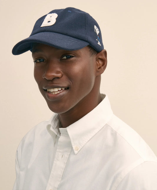 Brooks Brothers X PEANUTS Cotton Graphic Snoopy French Terry Baseball Cap | Brooks Brothers Smart Buy