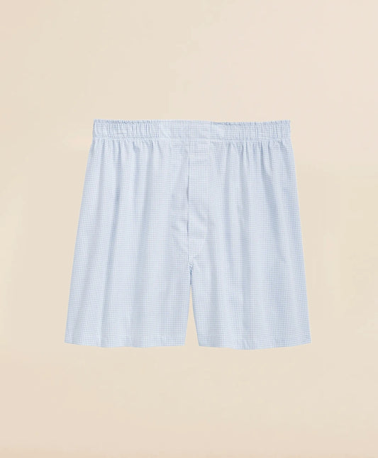 Cotton Broadcloth Double Checked Boxers | Brooks Brothers Smart Buy