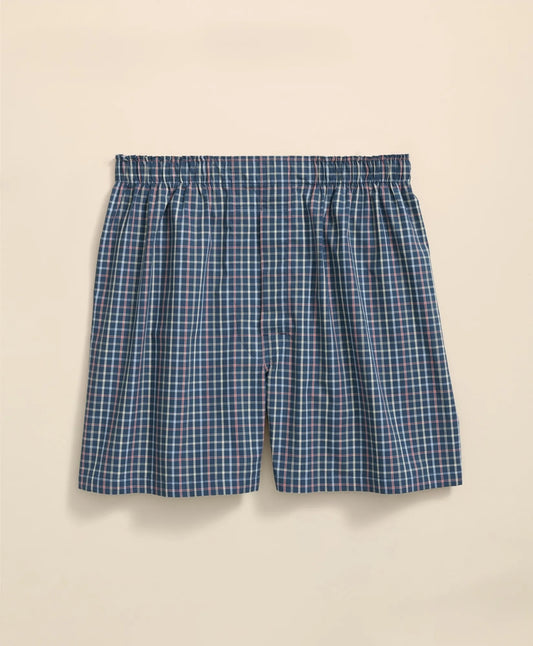 Cotton Broadcloth Multi-Windowpane Boxers | Brooks Brothers Premium