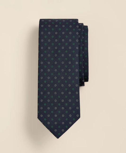 Cotton Daisy Foulard Tie | Brooks Brothers Popular