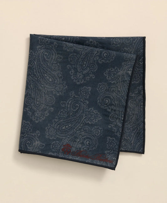 Cotton Paisley Print Pocket Square | Brooks Brothers Top Pick