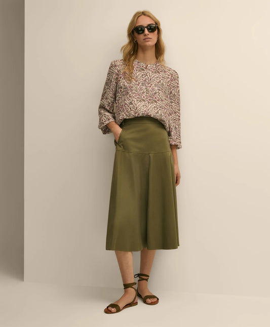 Cotton Sateen A-Line Skirt | Brooks Brothers Customer Favorite