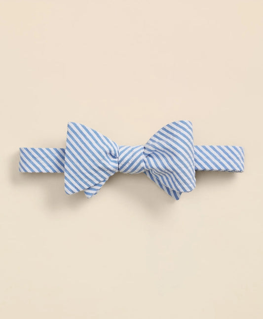 Cotton Seersucker Stripe Bow Tie | Brooks Brothers Top Pick