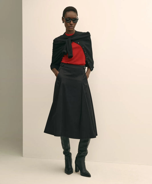 Cotton Twill A-Line Skirt | Brooks Brothers Popular