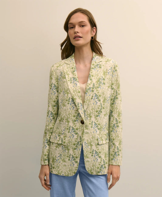 Crepe Botanical Print Jacket | Brooks Brothers Popular