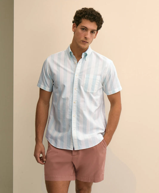 Friday Shirt, Short-Sleeve Oxford Stripe | Brooks Brothers Top Pick