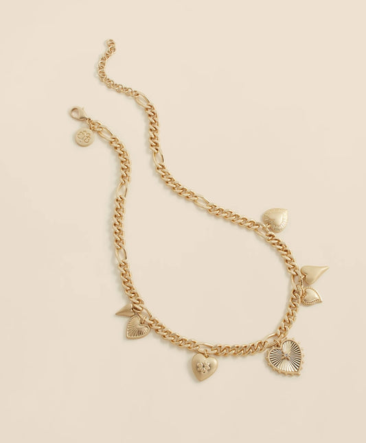 Gold-Toned Heart Charm Necklace | Brooks Brothers Premium