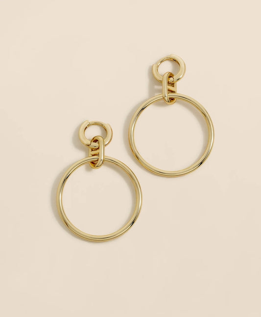 Gold-Toned Mariner Link Drop Hoop Earrings | Brooks Brothers Top Pick