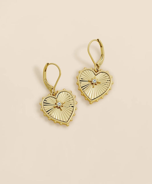 Heart Charm Gold-Toned Earrings | Brooks Brothers Customer Favorite