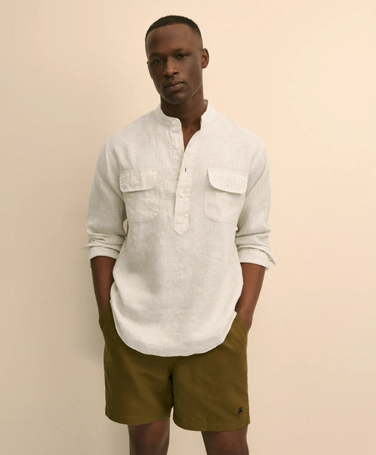 Irish Linen Popover Shirt | Brooks Brothers Popular