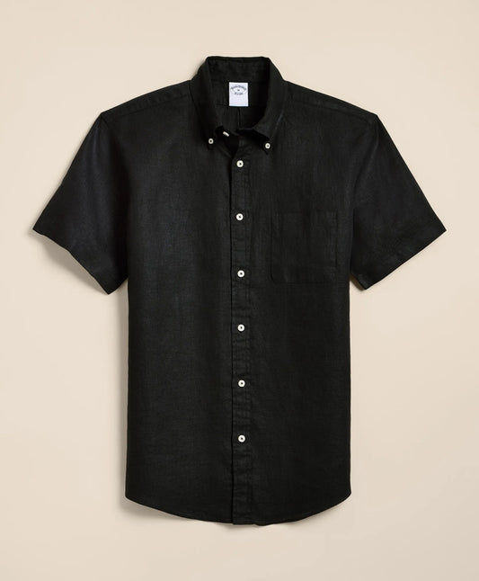 Irish Linen Short-Sleeve Sport Shirt | Brooks Brothers Popular
