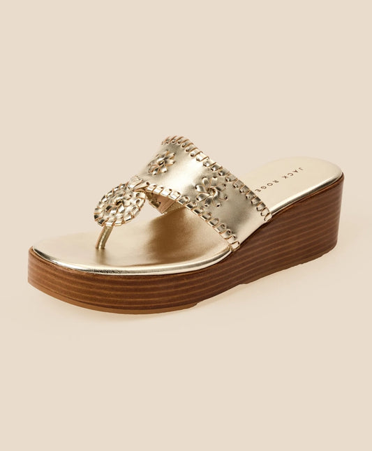 Jack Rogers Platinum Wedge Sandals | Brooks Brothers Top Pick