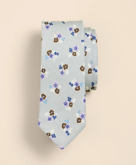Linen-Silk Floral Tie | Brooks Brothers New