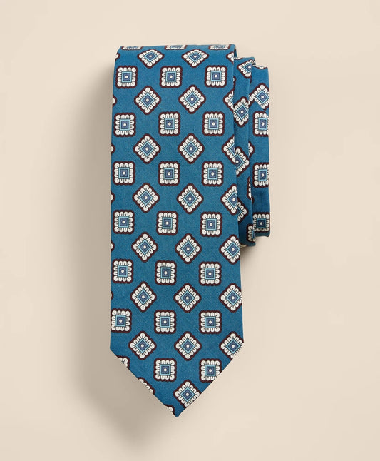 Linen-Silk Foulard Tie | Brooks Brothers Featured