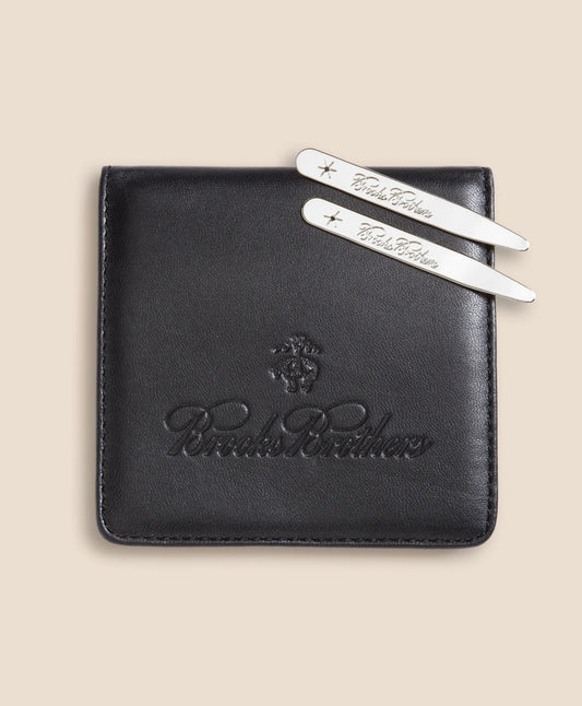 Metallic Collar Stays with Nappa Leather Case | Brooks Brothers Top Pick