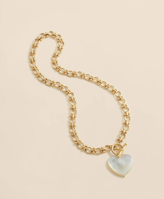 Necklace with Mother-Of-Pearl Heart Pendant | Brooks Brothers Customer Favorite