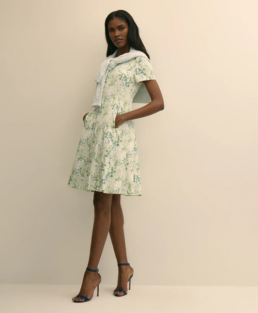 Printed Floral Crepe Dress | Brooks Brothers Customer Favorite