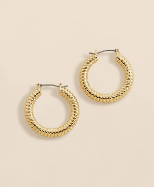 Rope Twist Gold-Toned Hoop Earrings | Brooks Brothers Premium