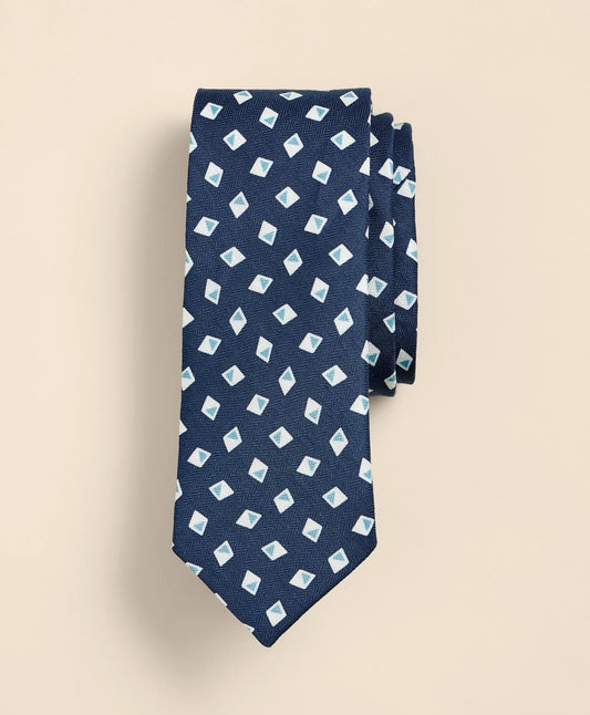 Silk-Linen Diamond Tie | Brooks Brothers Customer Favorite