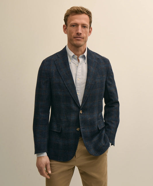 The Cloud Jacket in Wool-Linen Check | Brooks Brothers Smart Buy