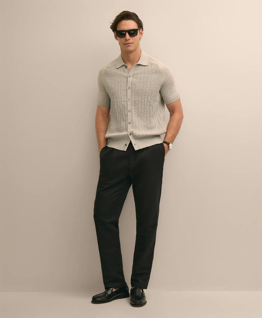 The Pleated Linen-Cotton Pants | Brooks Brothers Premium