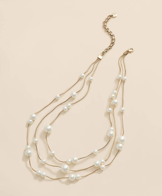 Triple Strand Faux-Pearl Necklace | Brooks Brothers Popular