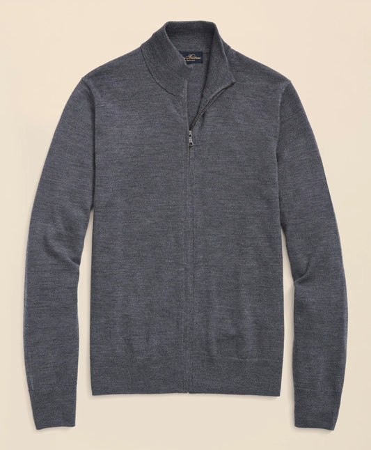 Ultimate Merino Wool Full Zip Sweater | Brooks Brothers New