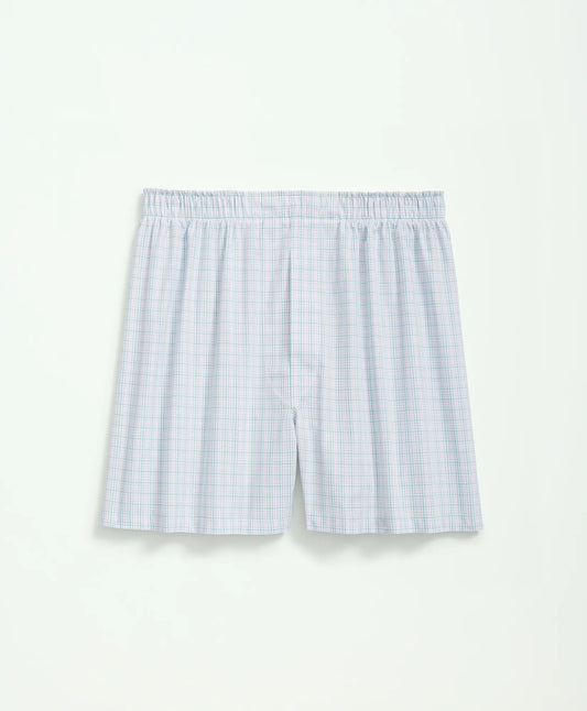 Cotton Broadcloth Multi Checked Boxers | Brooks Brothers Popular
