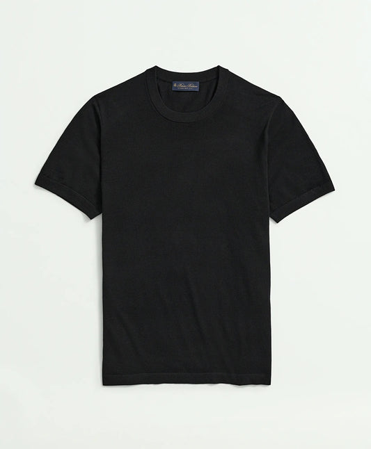 Lightweight Luxe All-Season Sweater, Short Sleeve Crewneck | Brooks Brothers Featured