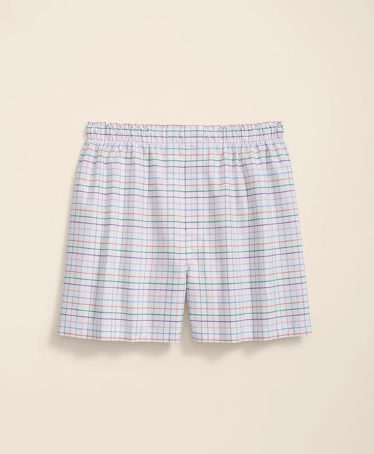 Cotton Broadcloth Tattersall Boxers | Brooks Brothers Top Pick