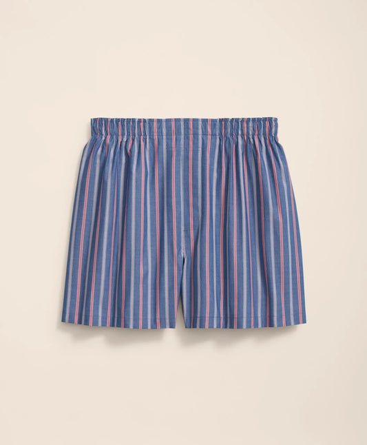 Cotton Broadcloth Striped Boxers | Brooks Brothers Premium